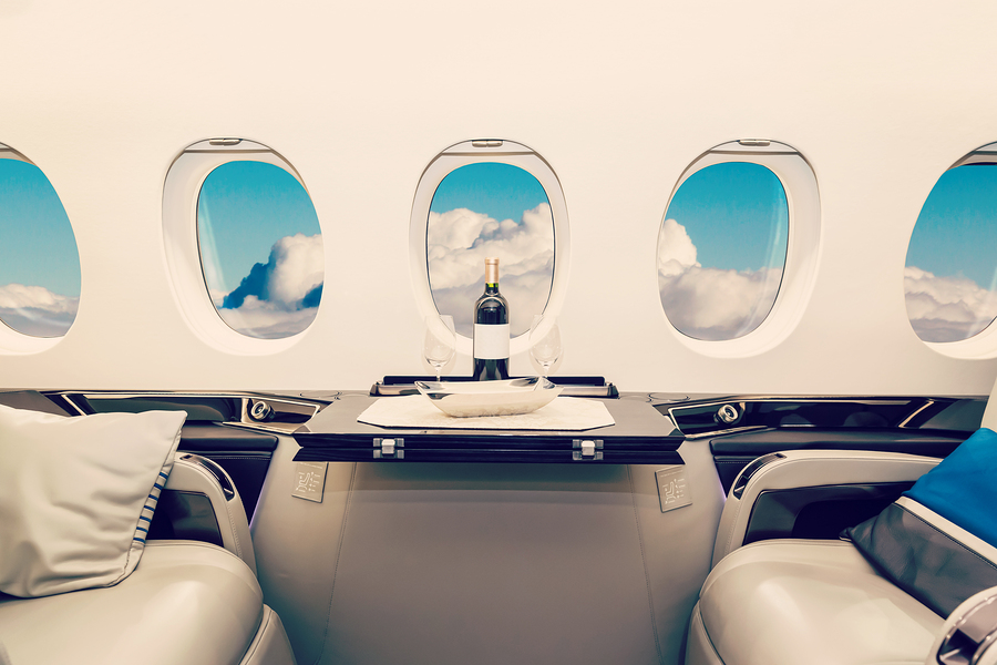 Luxury interior aircraft business aviation